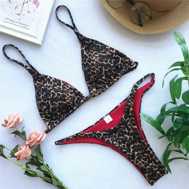Bikini-Set Sexy Tier-Leopard