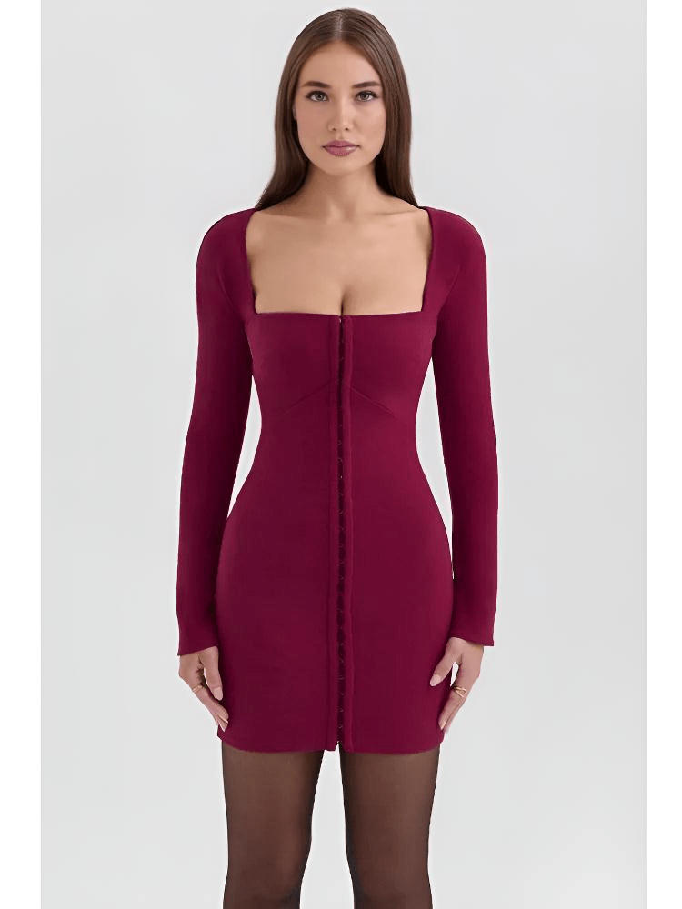 Bodycon Kleid – Square Neckline – Eleganter Party-Look