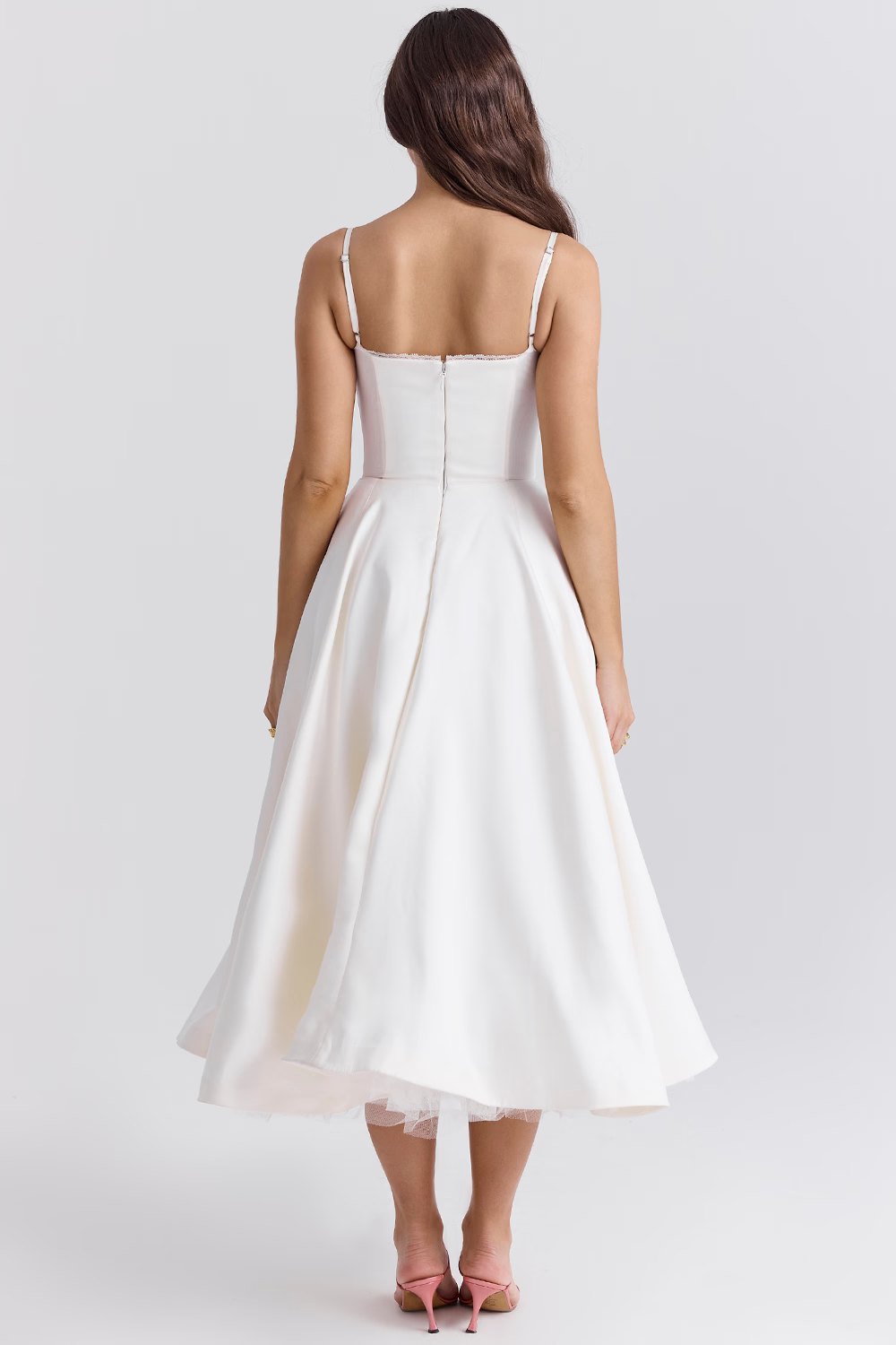 Fit & Flare Midi Kleid-Bustier Mieder-Vintage-inspirierte Eleganz 6