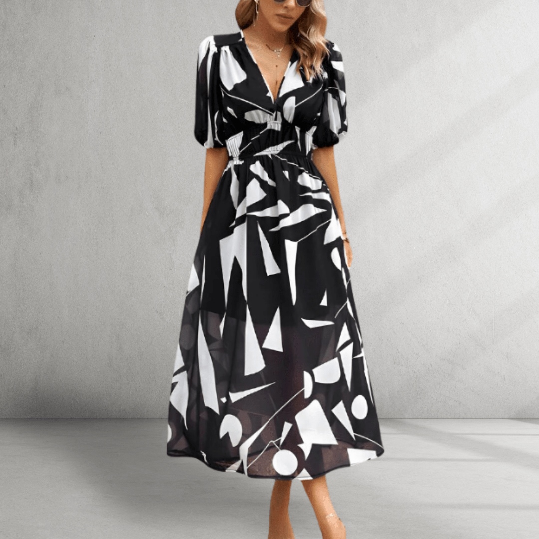 Midi Kleid - Blumendruck - elegante Gelegenheit 2