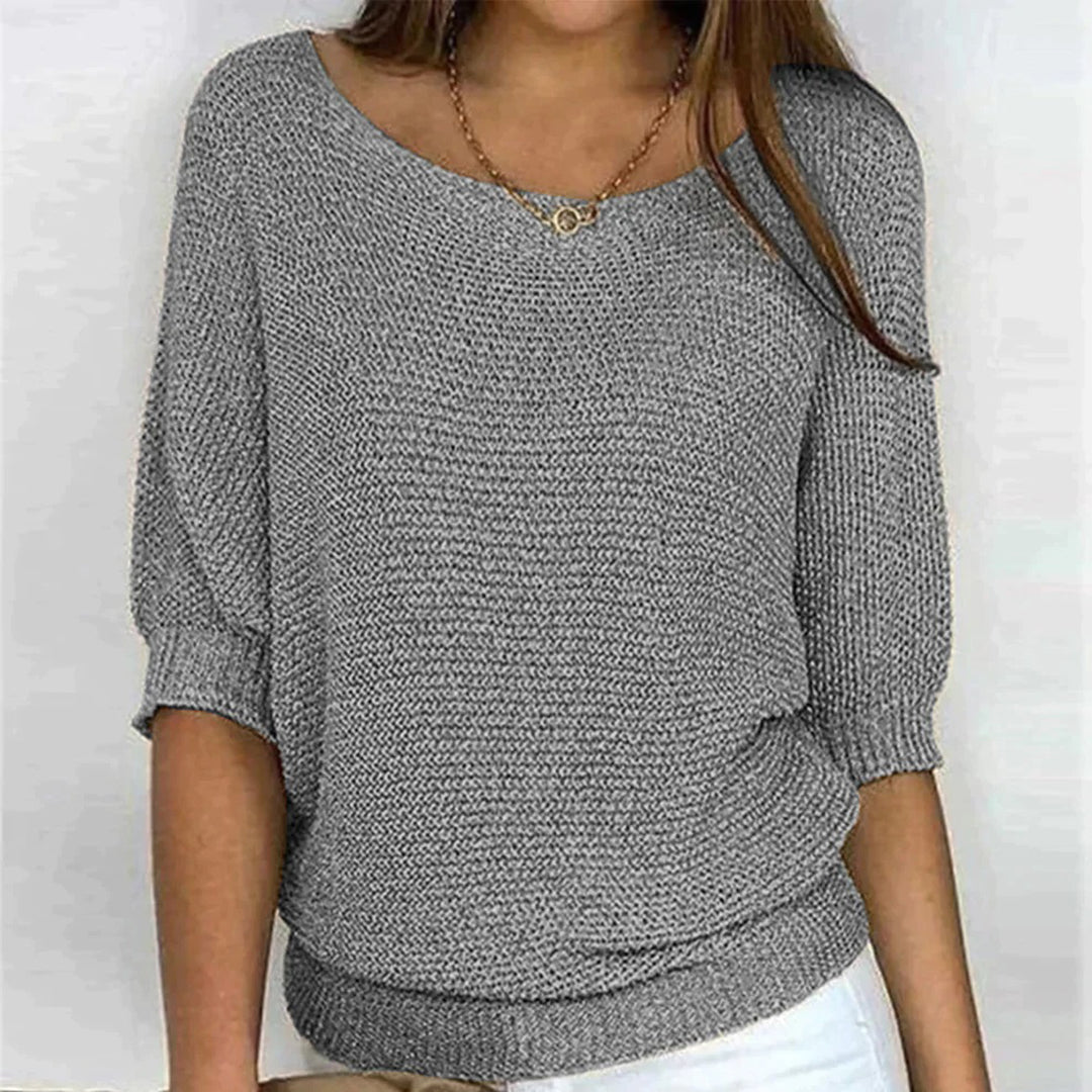 Strickbluse - Metallic -Faden - lässiger Winter -Look 6