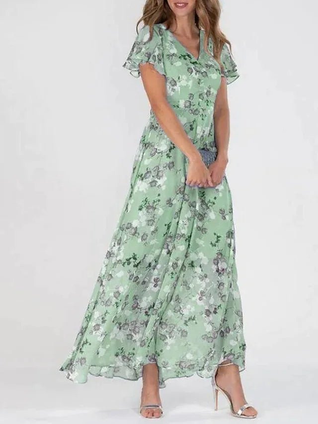 Maxi -Kleid - Blumenchiffon - Licht & fließend Sommerstil 2