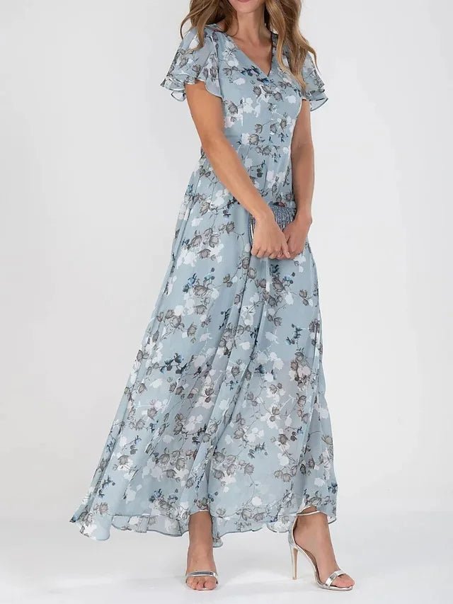 Maxi -Kleid - Blumenchiffon - Licht & fließend Sommerstil 3
