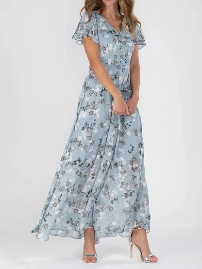 Maxi -Kleid - Blumenchiffon - Licht & fließend Sommerstil 3