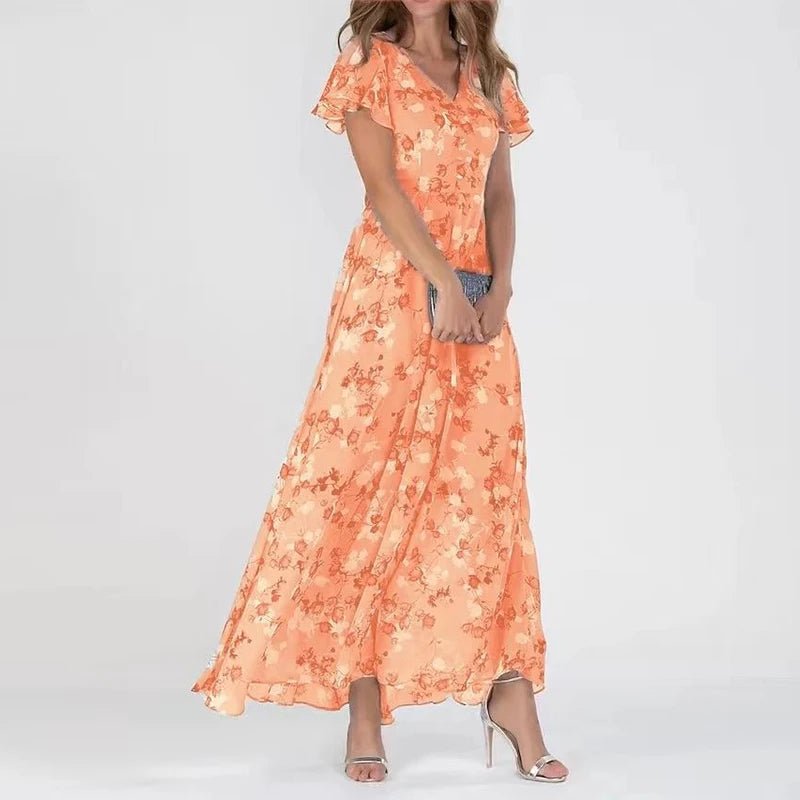 Maxi -Kleid - Blumenchiffon - Licht & fließend Sommerstil 4