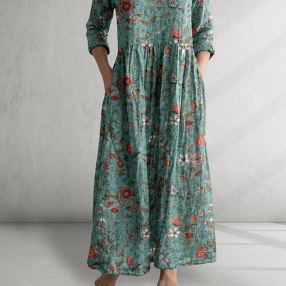 Maxikleid - Blumendruck - entspannter Boho fit mit Taschen 2