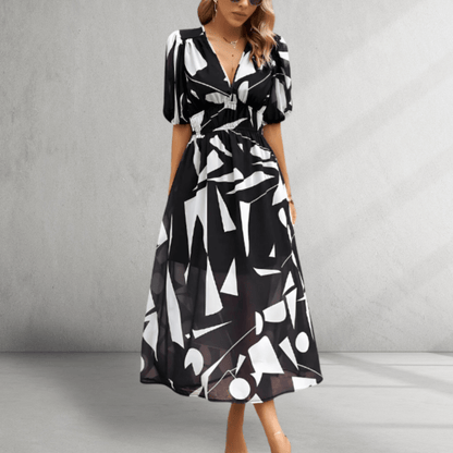 Midi Kleid - Blumendruck - elegante Gelegenheit 2