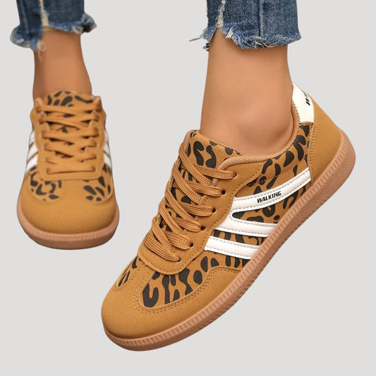 Retro-Turnschuhe für Frauen Schnüre mit Kontraststreifen 0