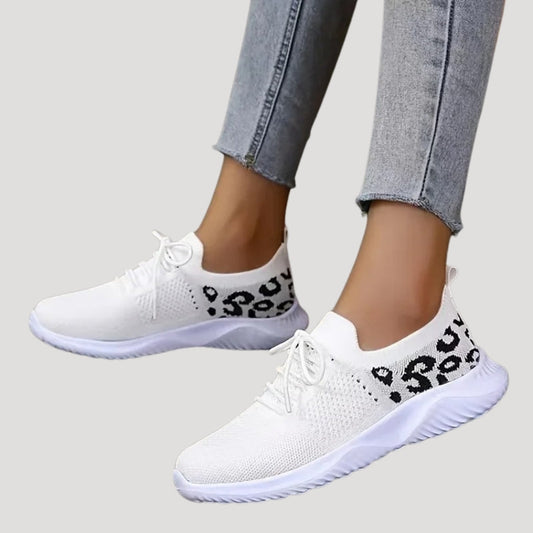 Turnschuhe - Leopardendruckakzente - sportlicher schicker Stil 0